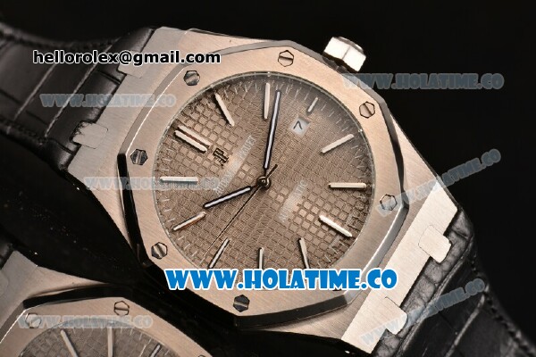 Audemars Piguet Royal Oak 41MM Asia Automatic Steel Case with Grey Grids Dial and Stick Markers - Click Image to Close
